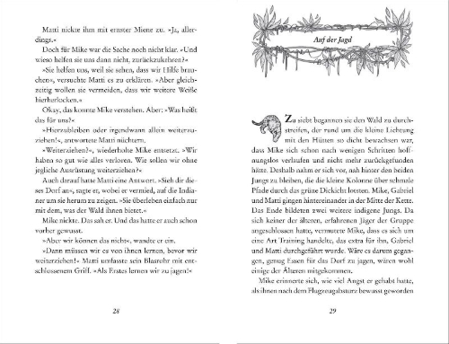 Buchcover und Innenansicht für das Buch: Survival 2 - Der Schatten des Jaguars