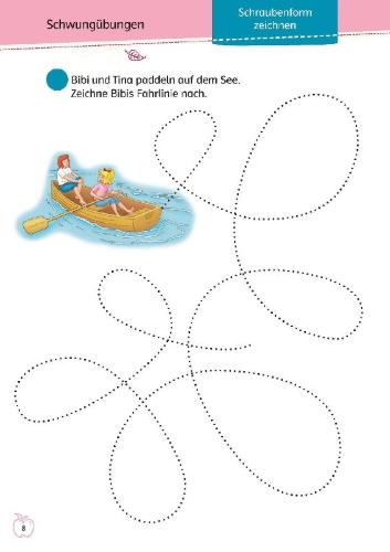 Buchcover und Innenansicht für das Buch: Bibi & Tina: Mein pferdestarkes Vorschulbuch