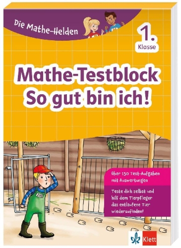 Buchcover und Innenansicht für das Buch: Die Mathe-Helden: Mathe-Testblock So gut bin ich! 1. Klasse