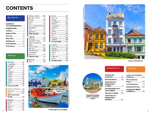 Buchcover und Innenansicht für das Buch: Lonely Planet Scandinavia
