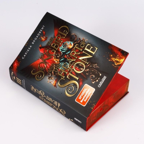 Buchcover und Innenansicht für das Buch: The Songbird and the Heart of Stone