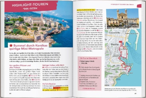 Buchcover und Innenansicht für das Buch: MARCO POLO OUTDOOR GUIDE Reiseführer Korsika