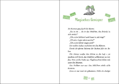 Buchcover und Innenansicht für das Buch: Anderwald (Band 1) - Das Geheimnis der Silberwölfin