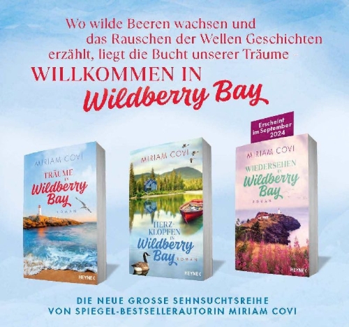 Buchcover und Innenansicht für das Buch: Herzklopfen in Wildberry Bay
