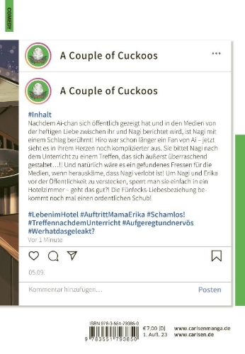 Buchcover und Innenansicht für das Buch: Cuckoo no Iinazuke