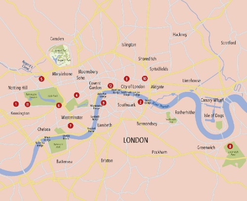 Buchcover und Innenansicht für das Buch: Zu Fuß durch London
