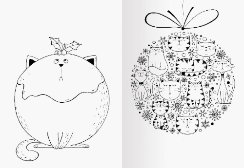 Buchcover und Innenansicht für das Buch: A Million Christmas Cats