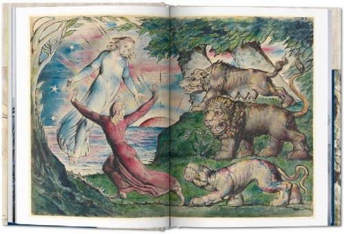 Buchcover und Innenansicht für das Buch: William Blake. Dante's 'Divine Comedy'. The Complete Drawings