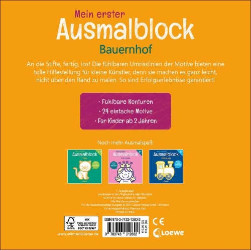 Buchcover und Innenansicht für das Buch: Mijn Kleurblok - Boerderij