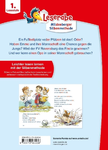 Buchcover und Innenansicht für das Buch: Fußballgeschichten - Leserabe ab 1. Klasse - Erstlesebuch für Kinder ab 6 Jahren (mit Mildenberger Silbenmethode)