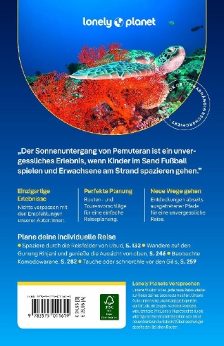 Buchcover und Innenansicht für das Buch: LONELY PLANET Reiseführer Bali, Lombok & Nusa Tenggara
