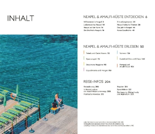Buchcover und Innenansicht für das Buch: Vis-à-Vis Reiseführer Neapel, Pompeji & Amalfi-Küste