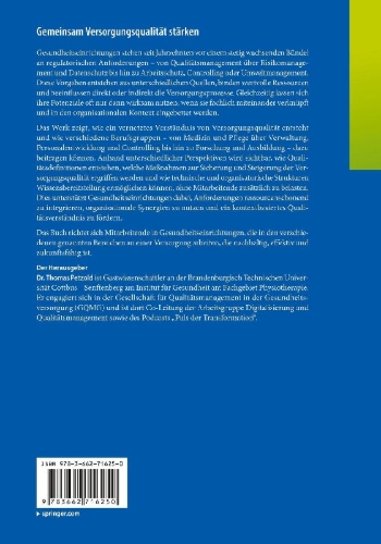 Buchcover und Innenansicht für das Buch: Gemeinsam Versorgungsqualität stärken