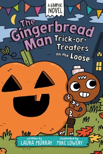 Buchcover und Innenansicht für das Buch: The Gingerbread Man: Trick-Or-Treaters on the Loose: A Graphic Novel