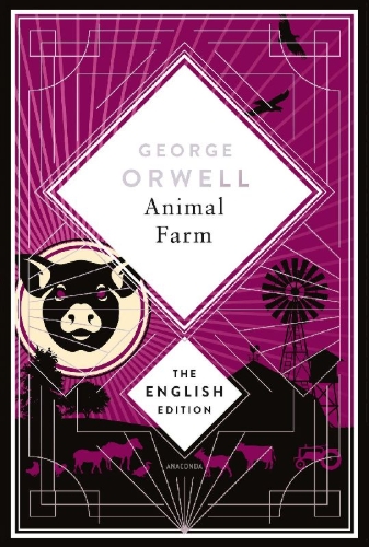 Buchcover und Innenansicht für das Buch: Animal Farm by George Orwell. English Edition