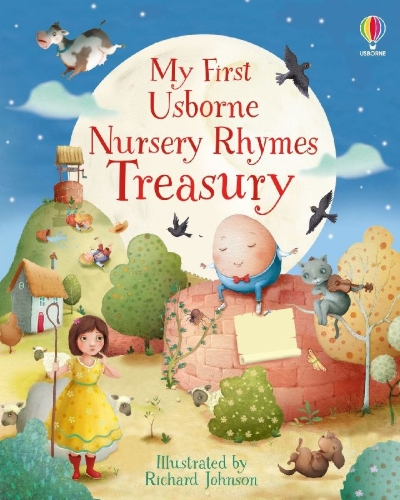 Buchcover und Innenansicht für das Buch: My First Usborne Nursery Rhymes Treasury