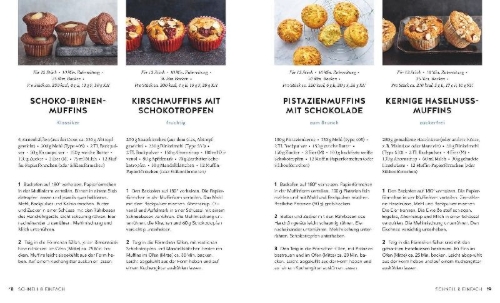 Buchcover und Innenansicht für das Buch: 1 Muffinform - 50 Rezepte