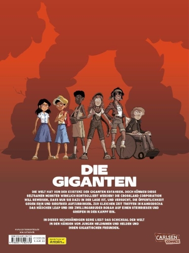Buchcover und Innenansicht für das Buch: Die Giganten 3: Bora und Leap
