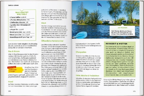 Buchcover und Innenansicht für das Buch: MARCO POLO Camper Guide Niederlande