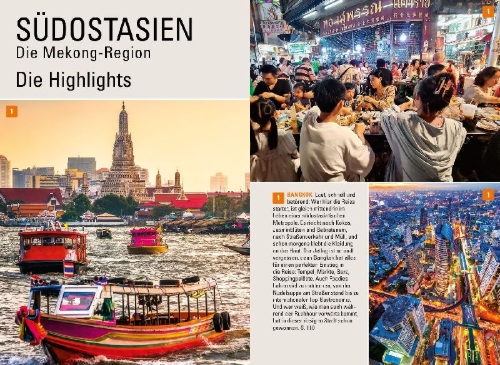 Buchcover und Innenansicht für das Buch: Stefan Loose Reiseführer Südostasien, Die Mekong Region