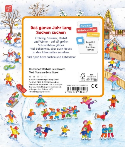 Buchcover und Innenansicht für das Buch: Sachen suchen: Die Jahreszeiten