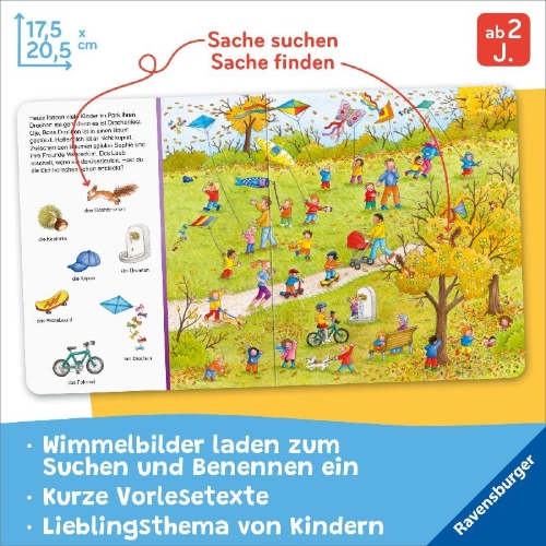 Buchcover und Innenansicht für das Buch: Sachen suchen: Die Jahreszeiten