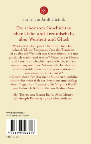 Buchcover und Innenansicht für das Buch: Geschichten für glückliche Stunden