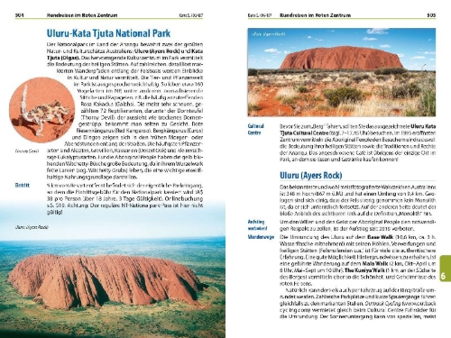 Buchcover und Innenansicht für das Buch: Reise Know-How Reiseführer Australien - Westen und Zentrum