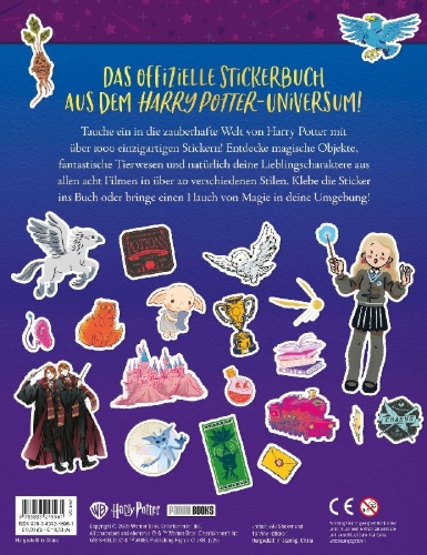 Buchcover und Innenansicht für das Buch: Harry Potter: Sticker Magic