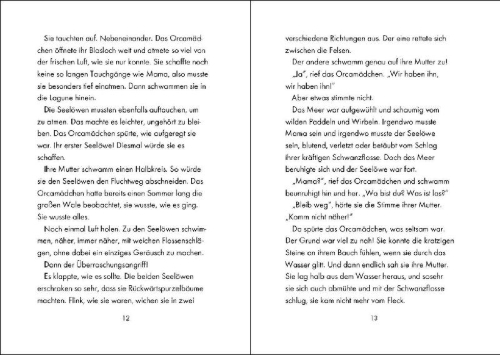 Buchcover und Innenansicht für das Buch: Das geheime Leben der Tiere (Meer) - Das Lied der Orcas