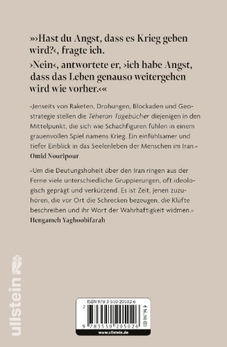 Buchcover und Innenansicht für das Buch: Tehran Diaries