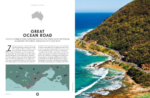 Buchcover und Innenansicht für das Buch: Lonely Planet Bildband Legendäre Roadtrips