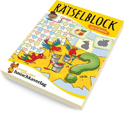 Buchcover und Innenansicht für das Buch: Rätselblock ab 4 Jahre - Band 1