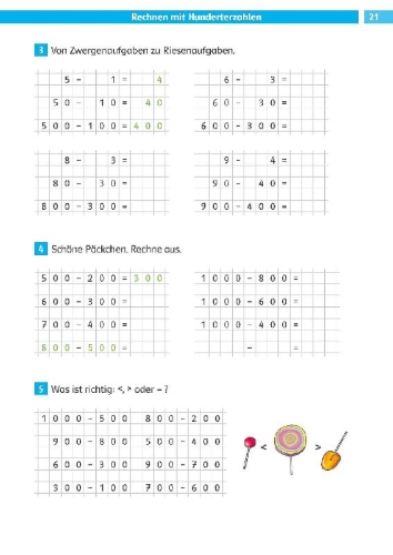 Buchcover und Innenansicht für das Buch: Klett Die Mathe-Helden Rechnen bis 1000 3. Klasse