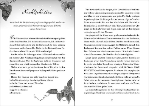 Buchcover und Innenansicht für das Buch: Flora Magica (Band 2) - Die Gabe der bösen Kräuter