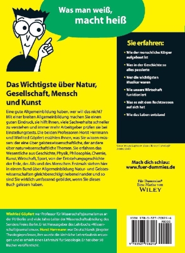 Buchcover und Innenansicht für das Buch: Allgemeinbildung für Dummies