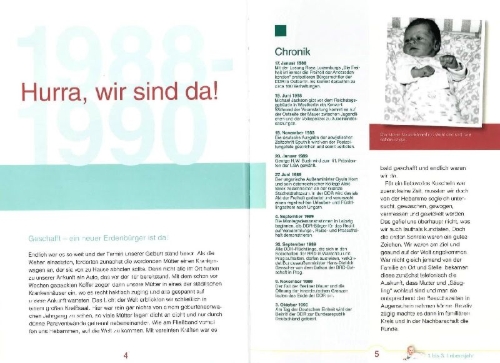 Buchcover und Innenansicht für das Buch: Geboren in der DDR - Wir vom Jahrgang 1988 - Kindheit und Jugend