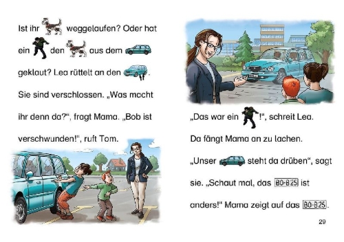 Buchcover und Innenansicht für das Buch: Bildermaus - Autogeschichten