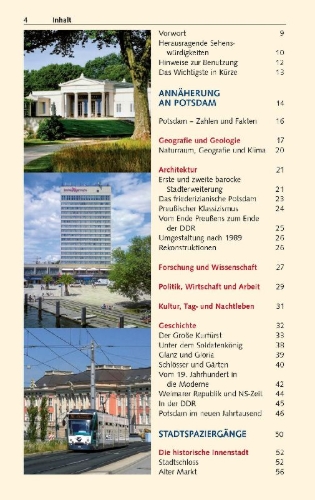 Buchcover und Innenansicht für das Buch: TRESCHER Reiseführer Potsdam