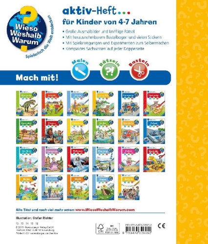 Buchcover und Innenansicht für das Buch: Wieso? Weshalb? Warum? aktiv-Heft: Tiere der Welt
