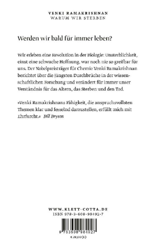 Buchcover und Innenansicht für das Buch: Why We Die
