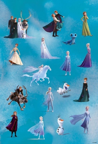 Buchcover und Innenansicht für das Buch: Disney Die Eiskönigin: Stickern und Malen mit Elsa und Anna