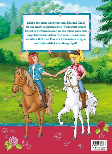 Buchcover und Innenansicht für das Buch: Bibi & Tina: Neue Abenteuer von Bibi und Tina