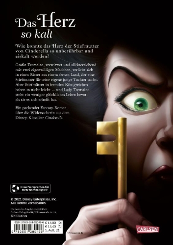 Buchcover und Innenansicht für das Buch: Disney Villains 8: Das Herz so kalt (Cinderella)