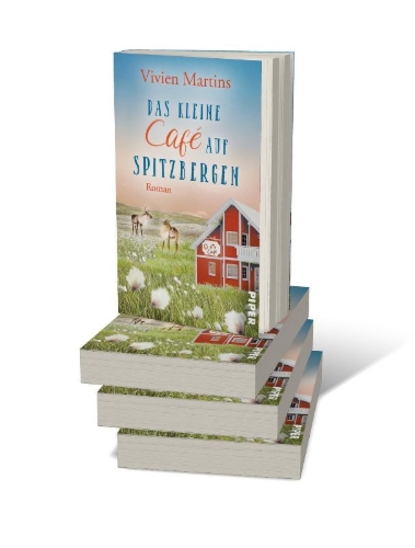 Buchcover und Innenansicht für das Buch: Das kleine Café auf Spitzbergen