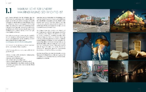 Buchcover und Innenansicht für das Buch: Die neue Fotoschule - Von den Grundlagen zur Fotopraxis