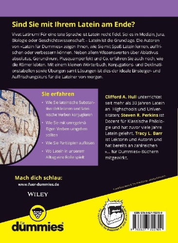 Buchcover und Innenansicht für das Buch: Latein für Dummies