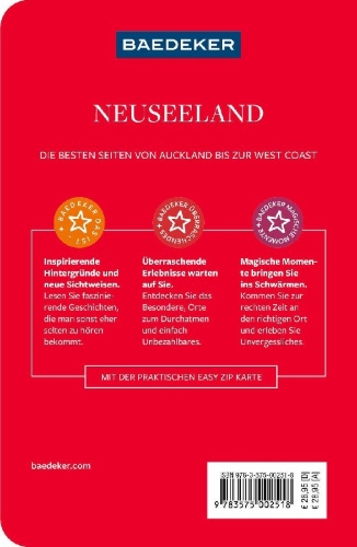 Buchcover und Innenansicht für das Buch: Baedeker Reiseführer Neuseeland