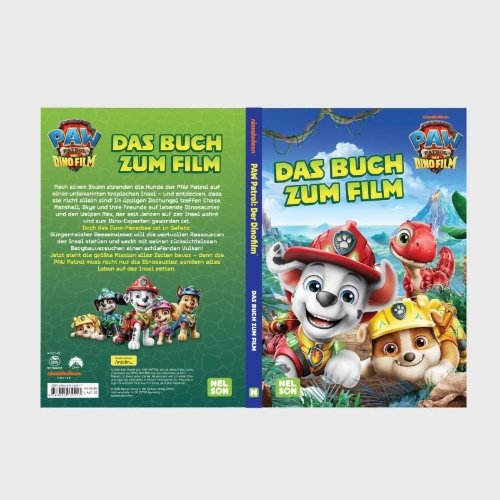 Buchcover und Innenansicht für das Buch: PAW Patrol Geschichtenbuch: PAW Patrol - Der Dinofilm: Das Buch zum Film