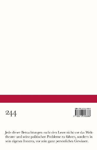 Buchcover und Innenansicht für das Buch: Politische Betrachtungen